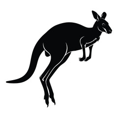 Vector art of kangaroo jumping
