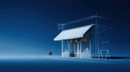 Small business saturday storefront blueprint design