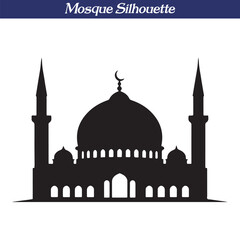 Fototapeta premium Mosque Silhouette with Minarets