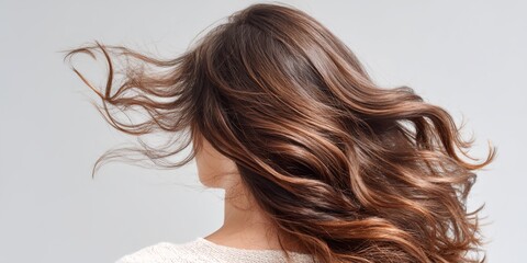 Fototapeta premium Woman with long brown hair