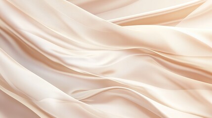 Obraz premium An abstract background with smooth peach and white waves with soft curves adds depth to minimalist designs, perfect for evoking luxury and beauty in creative projects.