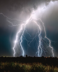 Five lightning strikes at super close range