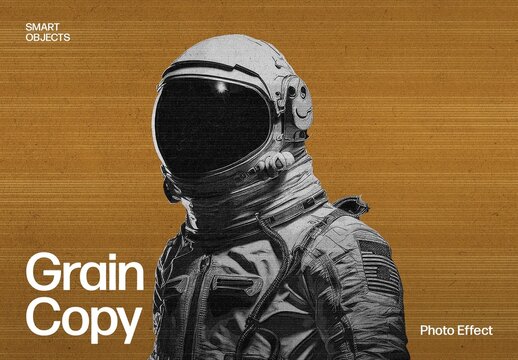 Grain Texture Photo Effect Template &ndash; Vintage Grunge Overlay Image Filter