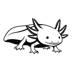 Vector art of axolotl cartoon illustration