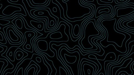 Abstract blue contour lines on black background ideal 3d topography visuals - Powered by Adobe