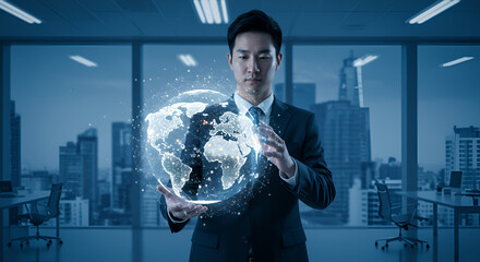 composite image of businesswoman holding hands