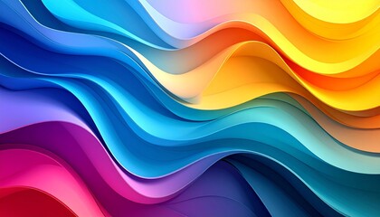 Abstract colorful geometric background with gradient waves. Abstract and conceptual background. Detailed high quality image. 