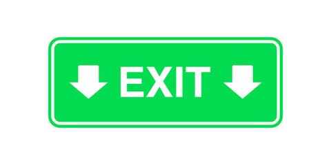 exit symbol vector isolated on transparent background