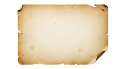 A vintage aged paper texture with distressed edges and a warm, sepia-toned parchment background, perfect for graphic design projects