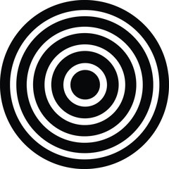 Concentric circles optical illusion graphic art abstract geometric pattern black and white visual design