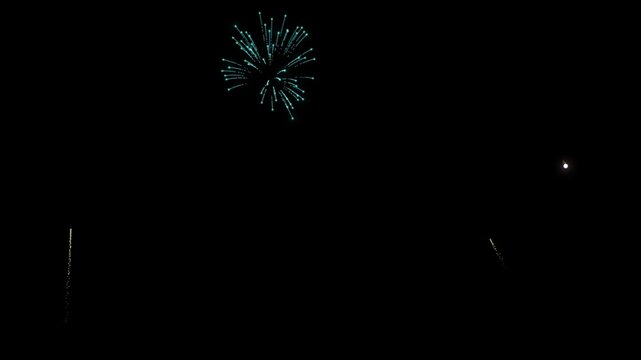 fireworks background different colors shining fireworks in the night sky