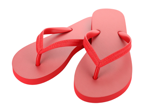 Isolated pink rubber flip flop