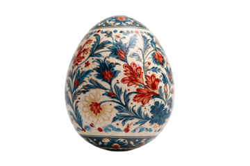 Decorated Easter egg with floral pattern