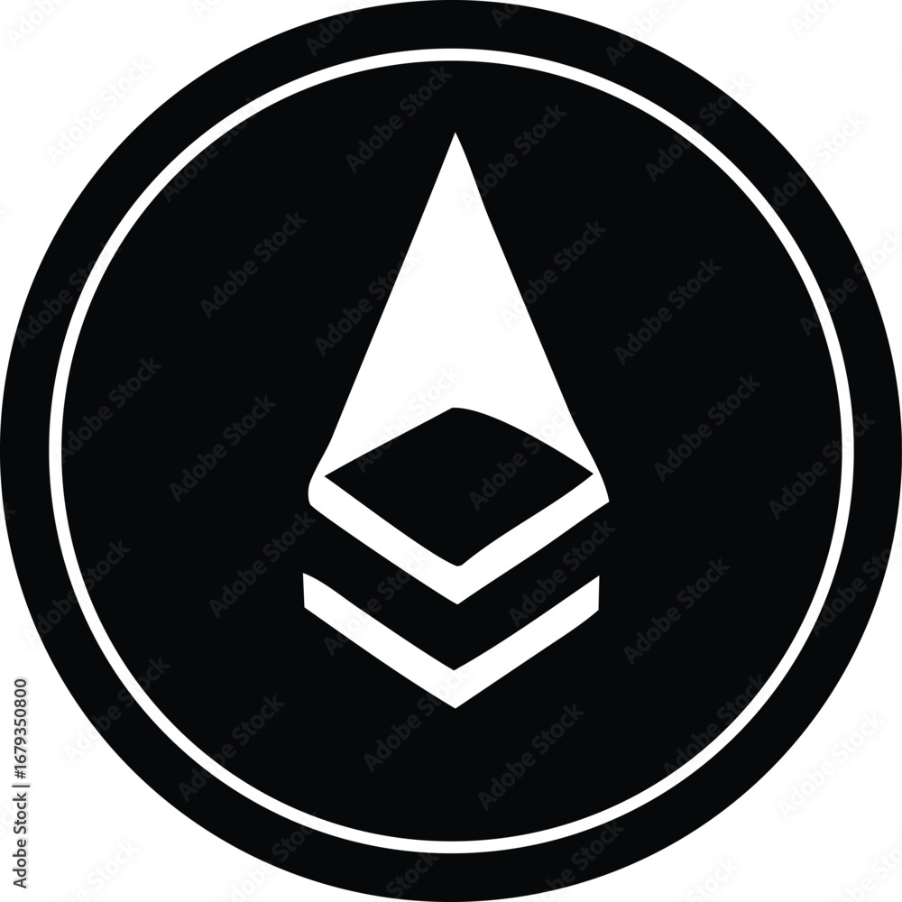 Aufkleber abstract geometric compass icon symbol representing direction guidance innovation and progress in a 