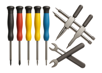 Camera lens repair tool kit with screwdrivers and spanner wrenches