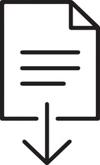 Document with Arrow Download Icon