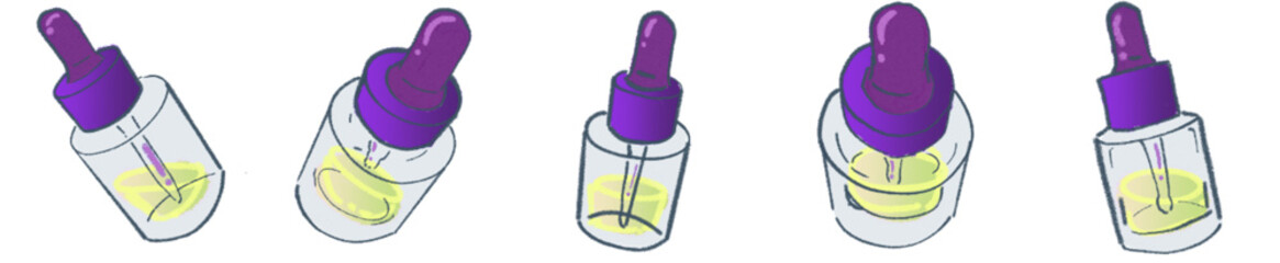 Essential Oil Dropper Bottle PNG for Aromatherapy, Cosmetic Packaging, and Natural Wellness Graphics