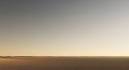 Obraz premium Tranquil sky gradient with cool to warm colors above a soft cloud horizon, creating a serene and minimalist natural vista at dawn or dusk