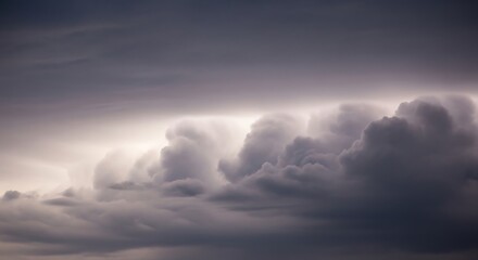 Fototapeta premium Dramatic storm clouds fill the sky with dark beauty