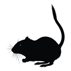 Vector art of mouse silhouette