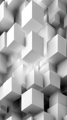 Obraz premium Abstract white cube pattern