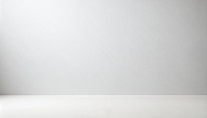 Serene White Studio Background: Subtle Textured Wall and Light Wooden Floor for Minimalist Product Display