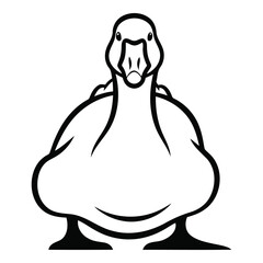 Vector art of stylized duck illustration