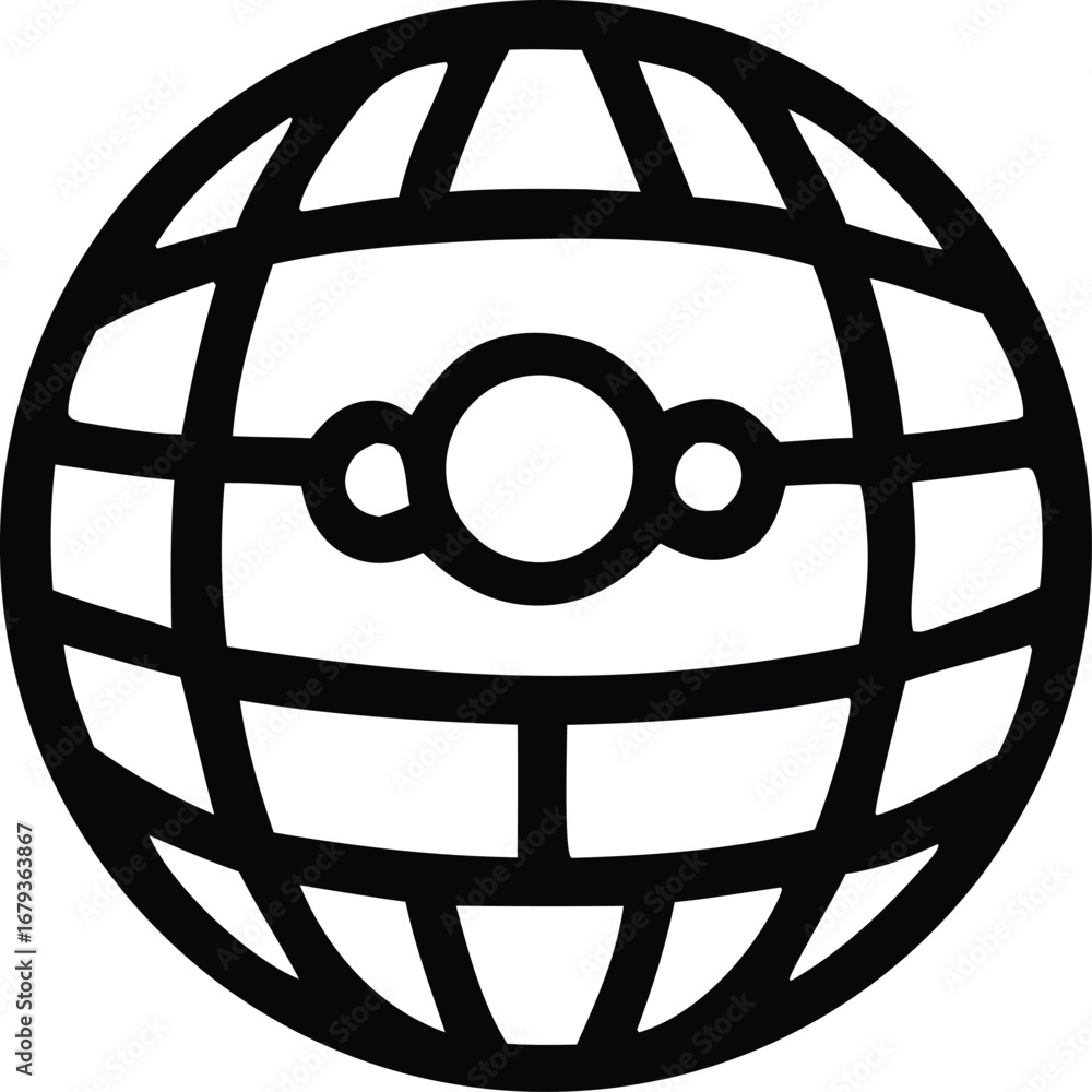 Aufkleber global network connection icon symbolizing worldwide communication digital data transfer and interna
