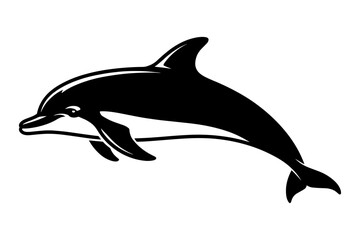  dynamic silhouette of dolphin leaping with grace