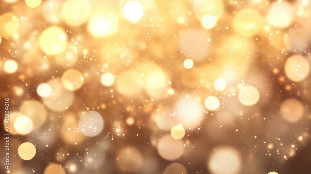 Poster a vibrant display of golden bokeh lights creating a warm and festive atmosphere. ideal for backgroun