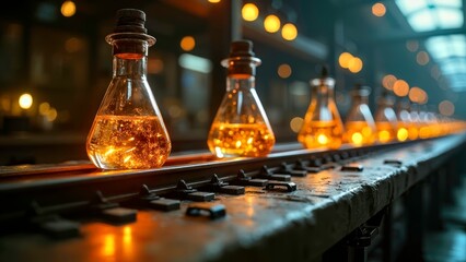 Indoor experimental scene of flask device