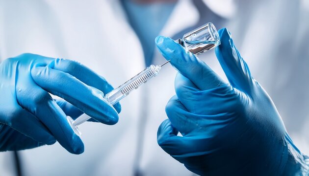 cosmetic botox injection filling syringe with botulinum toxin - Powered by Adobe