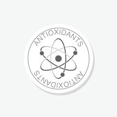 Antioxidants Icon sticker isolated on gray background