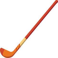 Make a vector illustration of a field hockey stick silhouette on a white backdrop