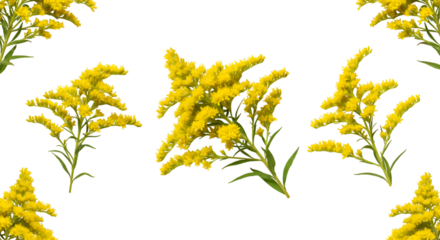 autumn leaves on white background