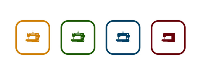 sewing machine icon vector illustration. sewing machine icon in different color design.