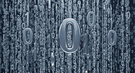 Binary Code Background, Digital Data, Technology.