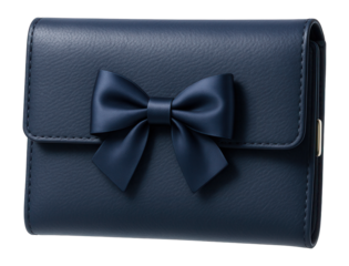 Wallet with a bow accent