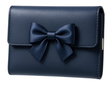 Wallet with a bow accent