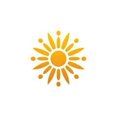 Fototapeta premium Ornate golden sunburst, radiating lines