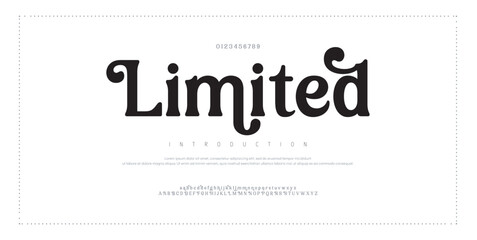 Limited Luxury wedding alphabet font. Typography decorative elegant classic lettering serif fonts vintage retro for logo. vector illustration
