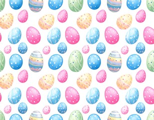 Easter egg pattern with pastel colors