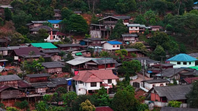 Drone, Chiang Dao, Lahu, Village