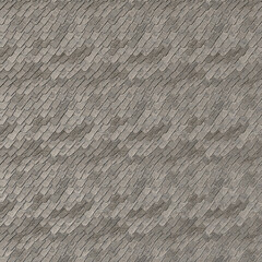 Close-up view of a textured gray roof tile pattern for background design.