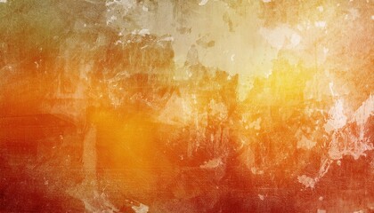 warm abstract orange and yellow textured background with brush strokes and grunge paint effect for creative design or artistic backdrop