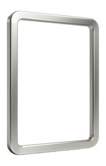 Simple metal border with brushed silver finish and rounded corners