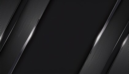 sleek black metallic diagonal lines with glossy reflective stripes modern luxury background for technology or branding design