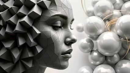 Abstract scenes of artistic figures