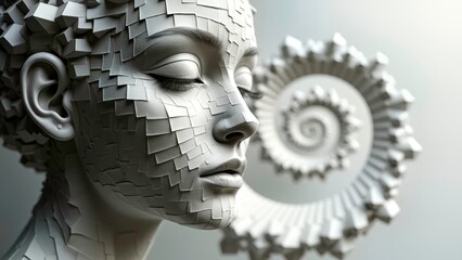 Abstract scenes of artistic figures