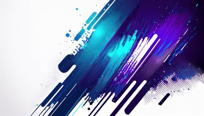 vibrant digital abstract with blue and purple paint stroke texture for modern background or creative graphic design